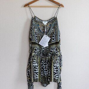 Camilla Animal Instinct Shoestring Strap Playsuit